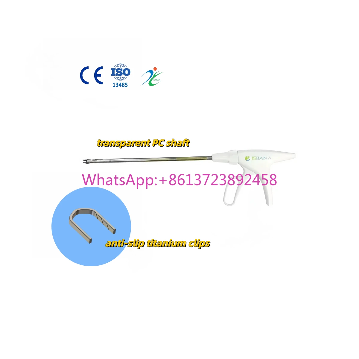 

Titanium Ligating Clip Laparoscopic Clip Applicator Endoscopic Clip Surgical Instrument Single- Use 10mm