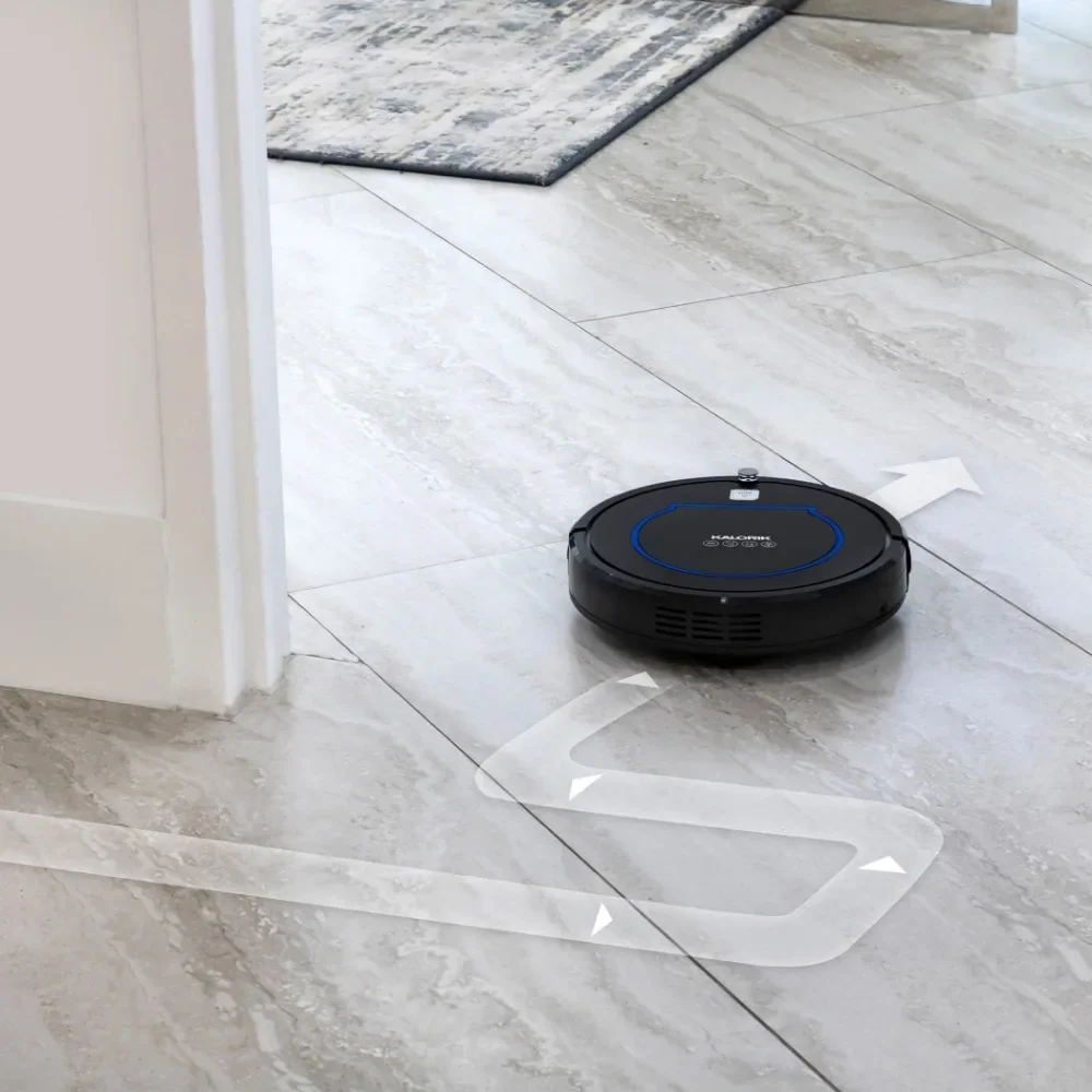Home Smart Robot Vacuum Pro con tecnologia Ionic Pure Air, nero e blu RVC 47730 BK