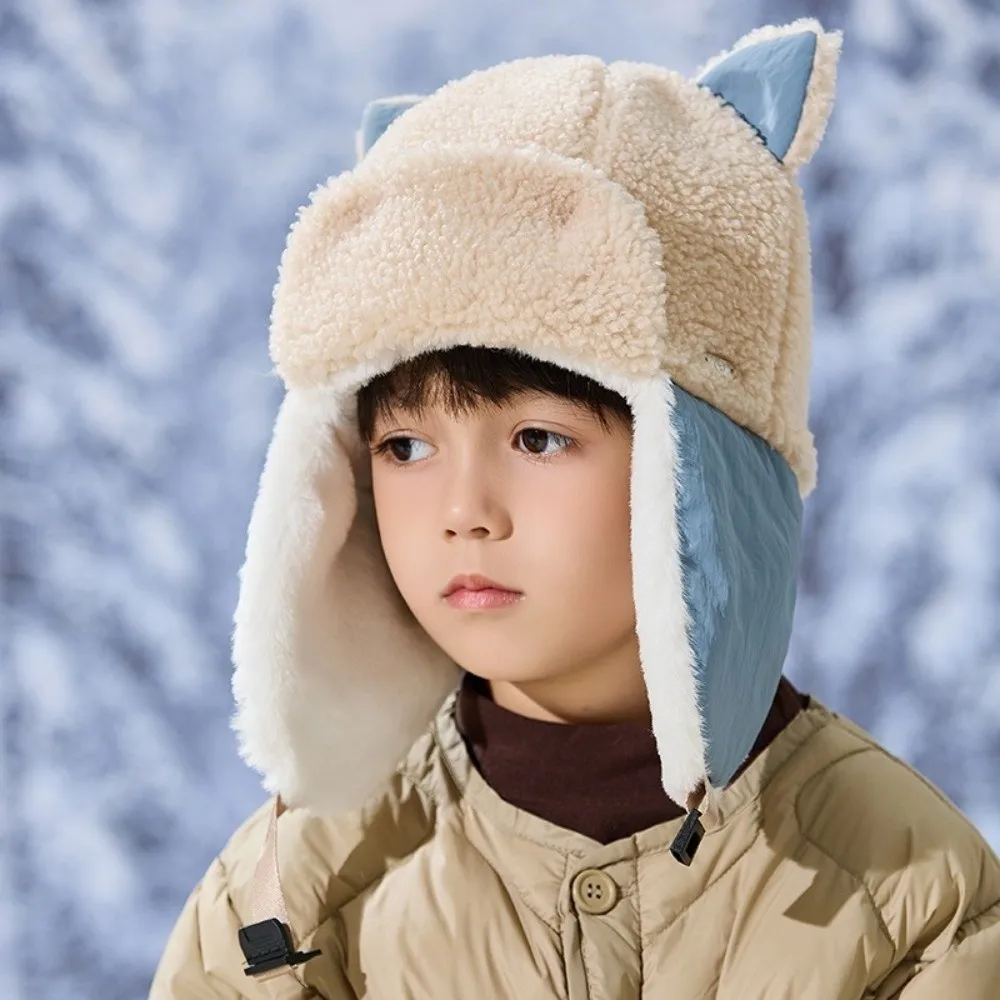 

New Warm Pilot's Hat Windproof Coldproof Lei Feng Hat Pullover Cap Women