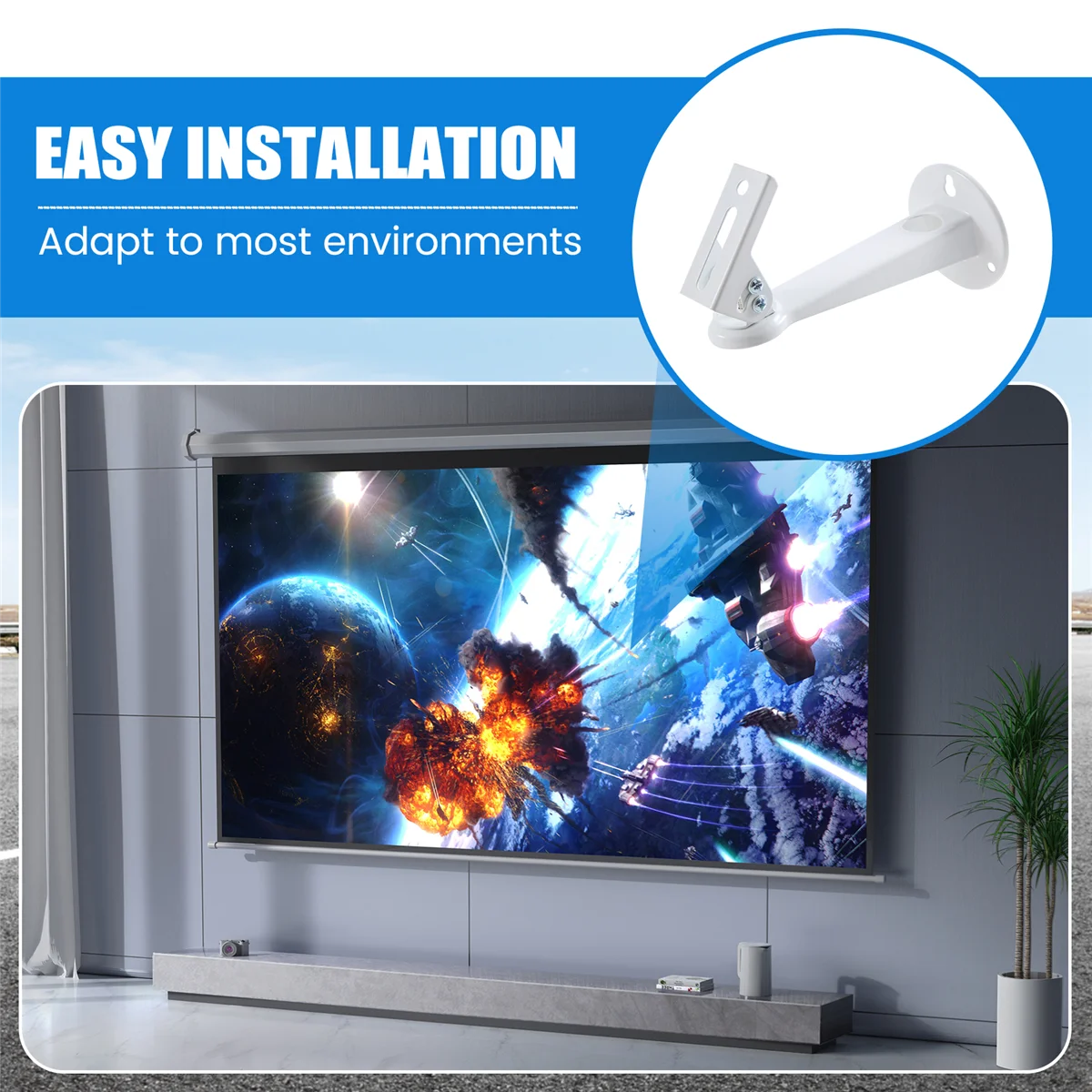 

MARQ Mini Projector Wall Mount Universal Metal Projection Rotatable Bracket Holder for YG400 RD805 YG500 GM60 GP9