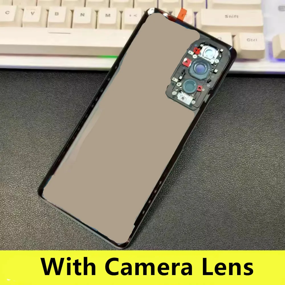 Honor90Pro 90Pro Battery Back Cover For Honor 90 Pro Rear Housing Glass Case Replace Phone Repair Spare Parts + Camera Lens