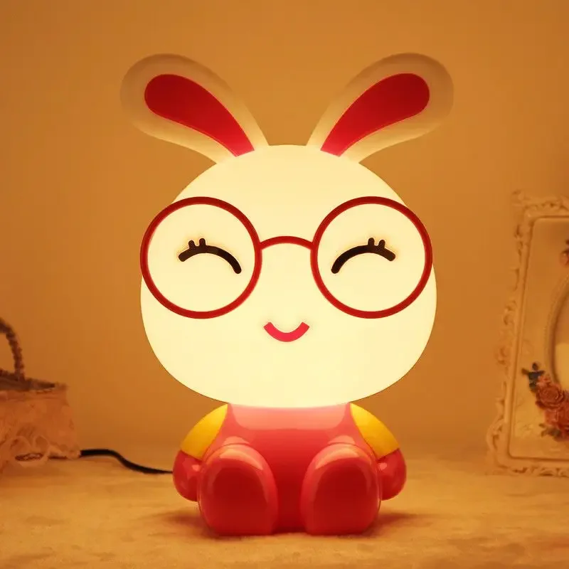 Kawaii Night Light Puppy Animal Cartoon Table Lamp Warm Light Lamp Children\'s Bedroom Bedside Lamp for Boy Girls Kids Room Lamp