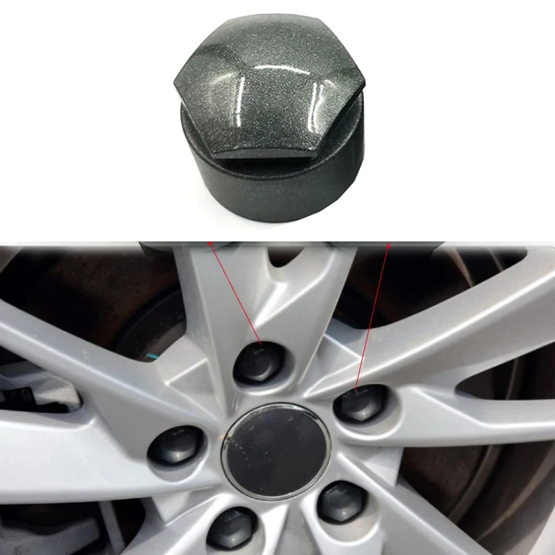 4M0601173 Tire Cap Wheel Hub Trim Cap Screw Cap Grey Normal Nut 4M0601173 4M0 601 173 For Audi A3 A4l Q7 2017-2019