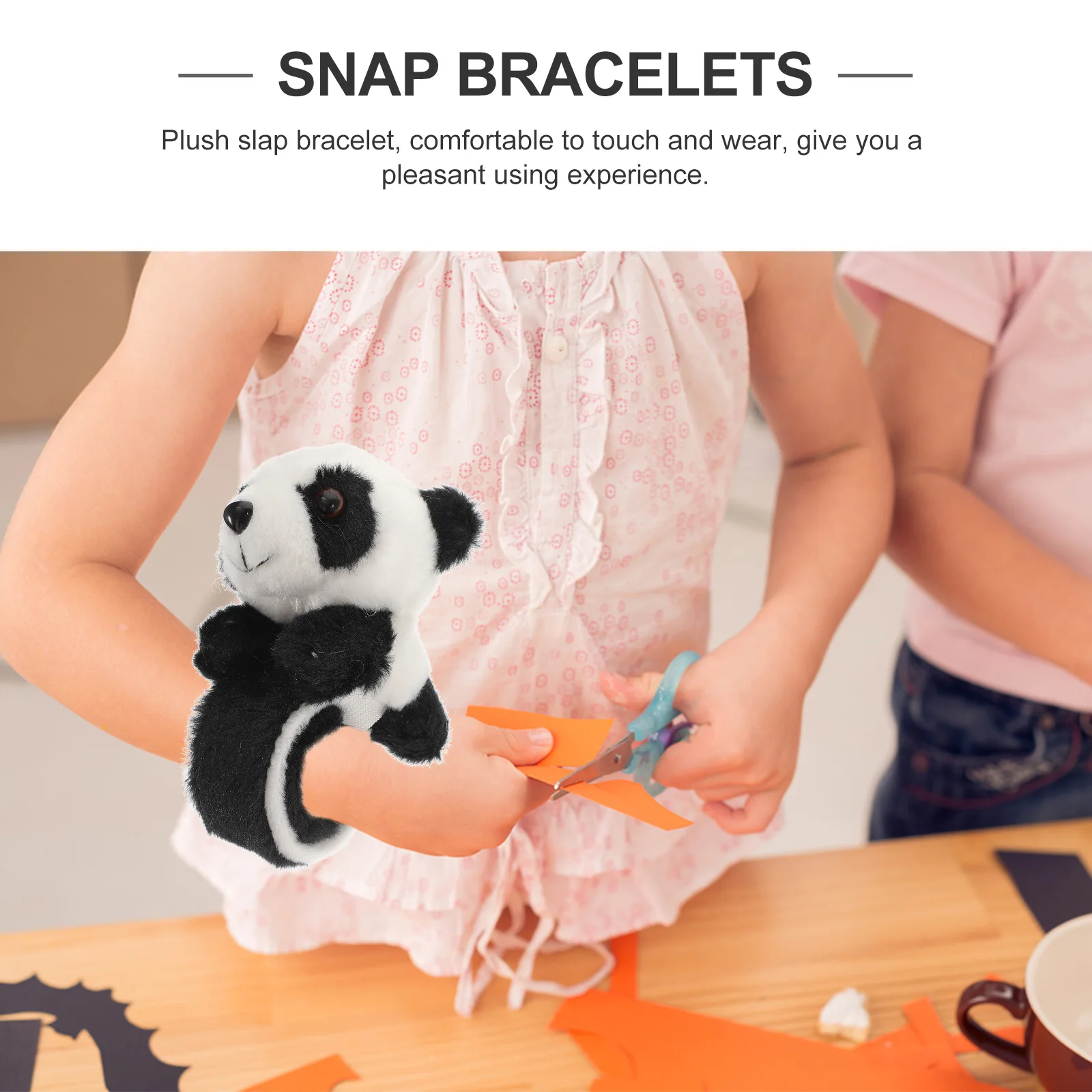 

Panda Bracelet School Party Gift Bag Fillers Slap Animal Print Bands Toy Holiday Bracelets Pp Cotton