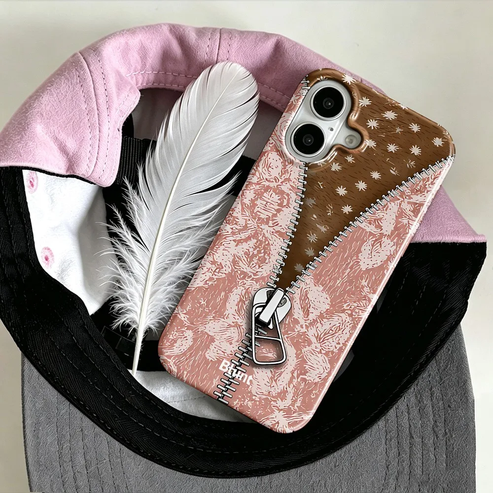 Hibiscus Pattern Blunt Phone Case for iPhone 18 17 16 15 14 13 12 11 Air Pro Max Plus Glossy Film Hard PC Cover