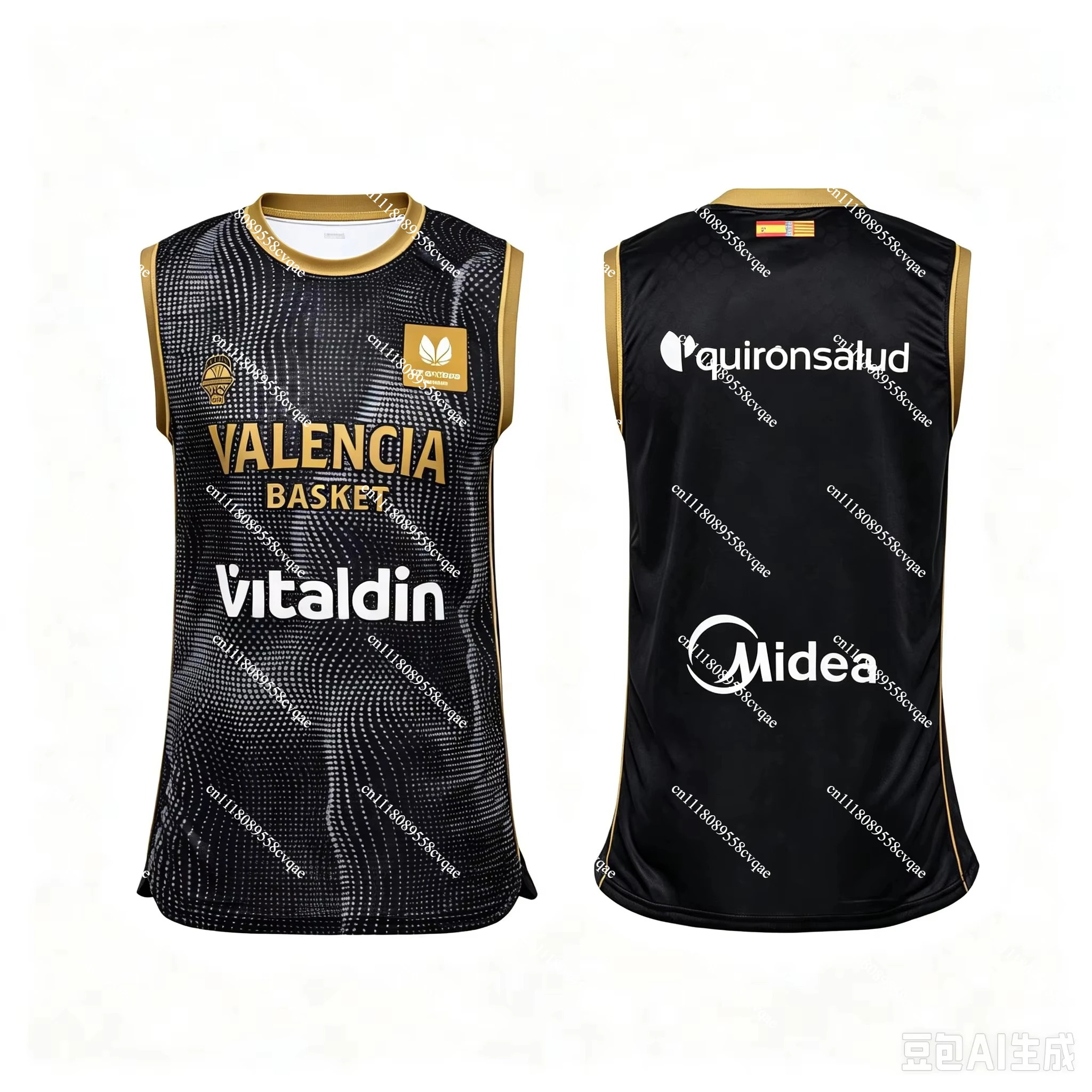 2026/27 ACB Valencia Unisex Basketball Jersey Vest Men Women Sleeveless Vest Street Basketball Jersey T-Shirt Family Matching
