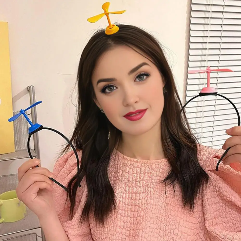 Opaska do włosów z dekoracją wachlarza, nowatorska opaska z wachlarzem dla kobiet i mężczyzn, elastyczna obręcz do włosów z zabawną dekoracją na imprezę.