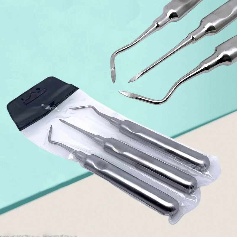 

Набор из 3 стоматологических щипцов для удаления зубов, изогнутые корневые элеваторы из нержавеющей стали, инструменты для удаления зубов, стоматологическая хирургия