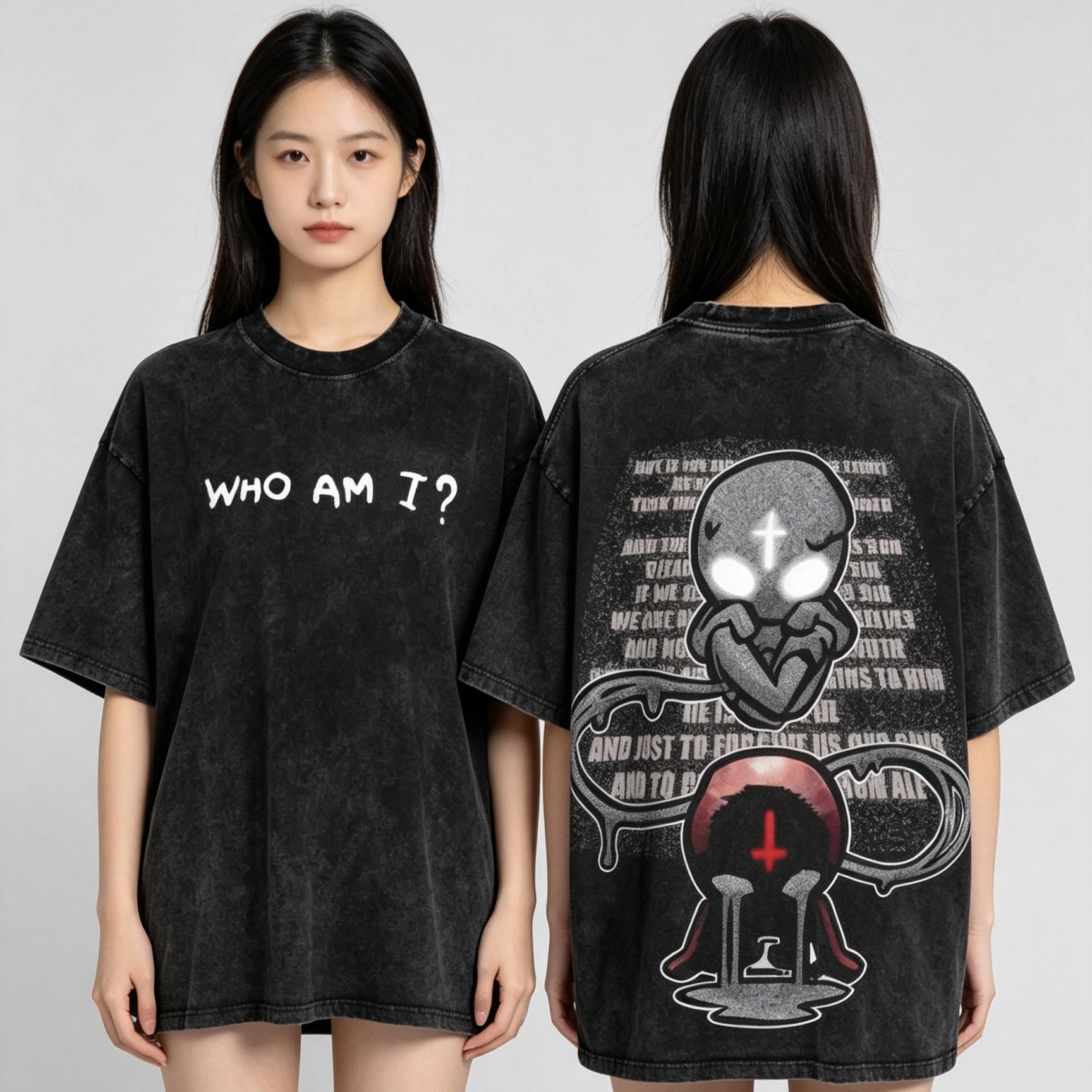 The Binding of Isaac Graphic T-shirt Indie Horror Game Streetwear Unisex Oversized Summer Cotton Washed Retro Tee Clothing Tops
