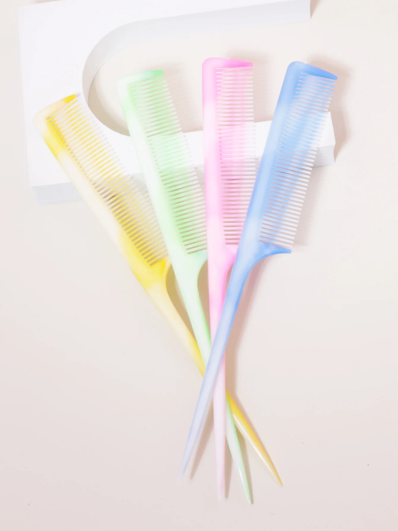 4pcs Colorful Sharp Tail Comb Set, Mouse Tail Comb, Styling Comb, Men's and Women's Home Hairdressing