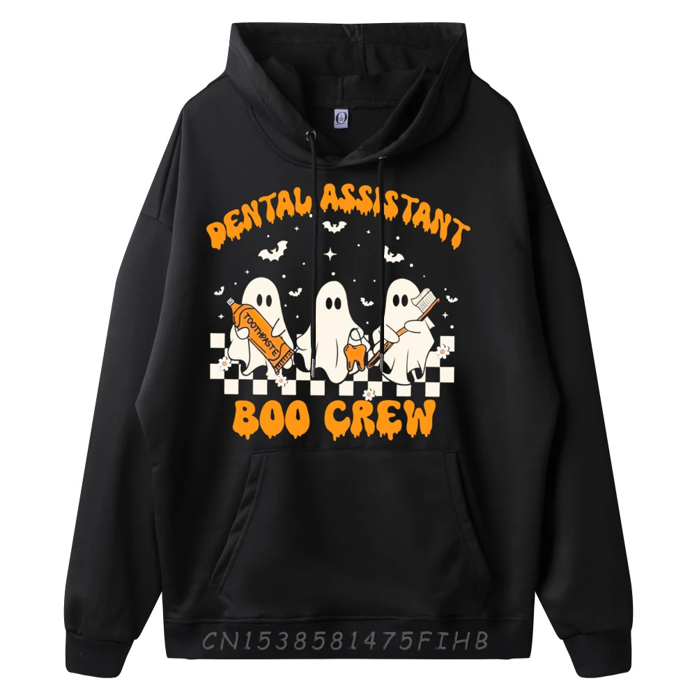 Dental Assistant Halloween s Dental Assistant Boo Crew Pink Graphic Tees SOFT Polyester Fiber Hoodies Men