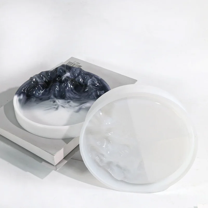 Mountain Shape Tray Silicone Mold Irregular Storage Tray Plaster Mould Epoxy Resin Jewelry Plate Crafts Casting Molds Home Decor