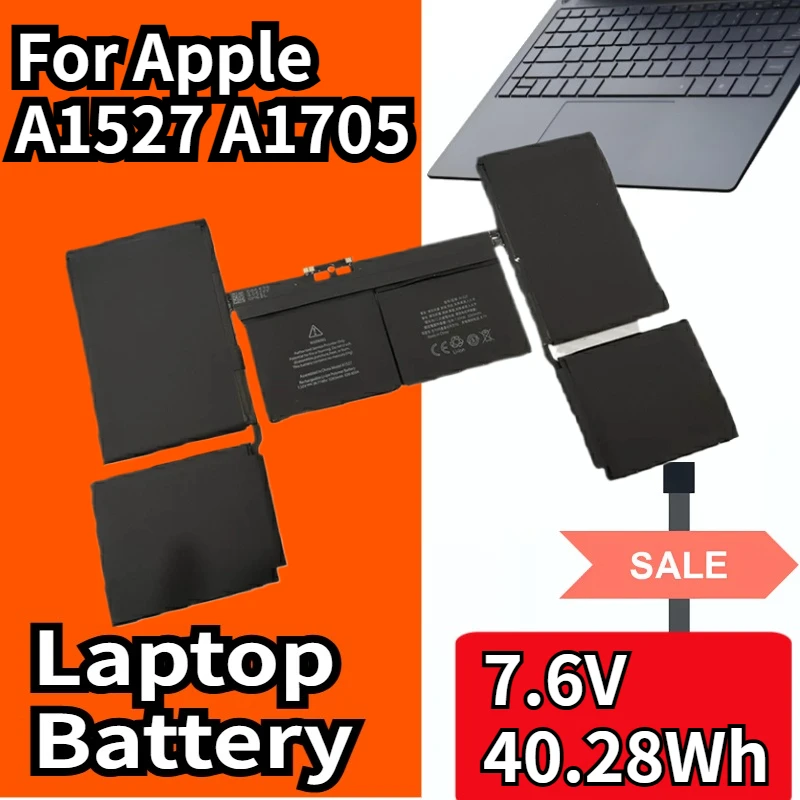 

New A1527 A1705 Laptop Battery for Apple Macbook pro 12" A1534 2015 2016 2017 year MF855 MJY32CH/A MK4M2