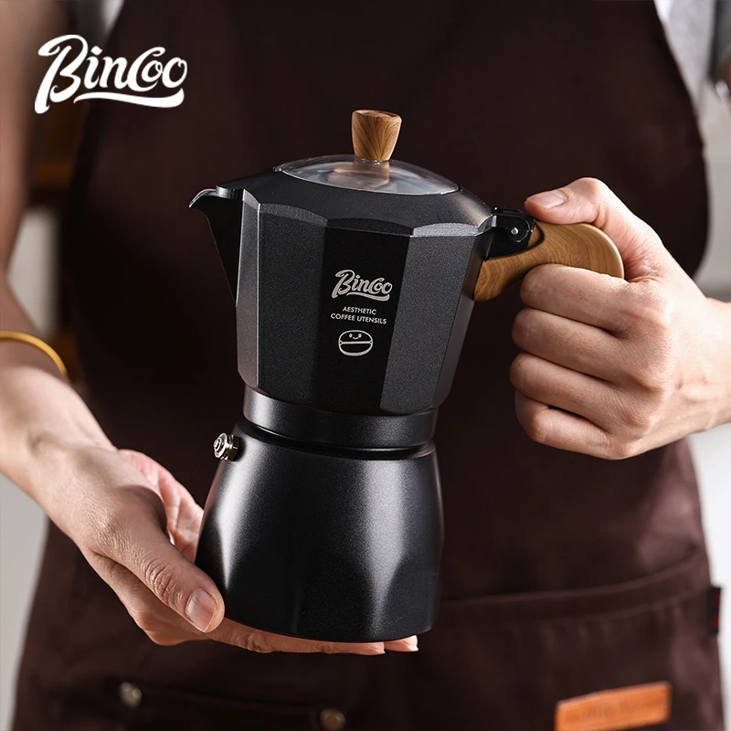 

Bincoo двойной клапан Moka Pot эспрессо-машина мокко горшок для приготовления кофейник электрическая плита для концентрированной экстракции инструменты бариста