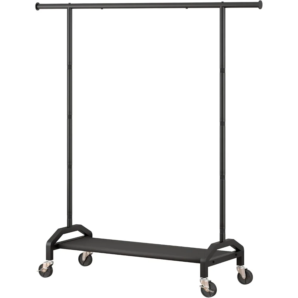 

Clothes Rack Clothing Racks for Hanging Rolling Heavy Duty Coat Rack Drying Rack Clothing 200lbs Capacity 3" Industrial Wheels,