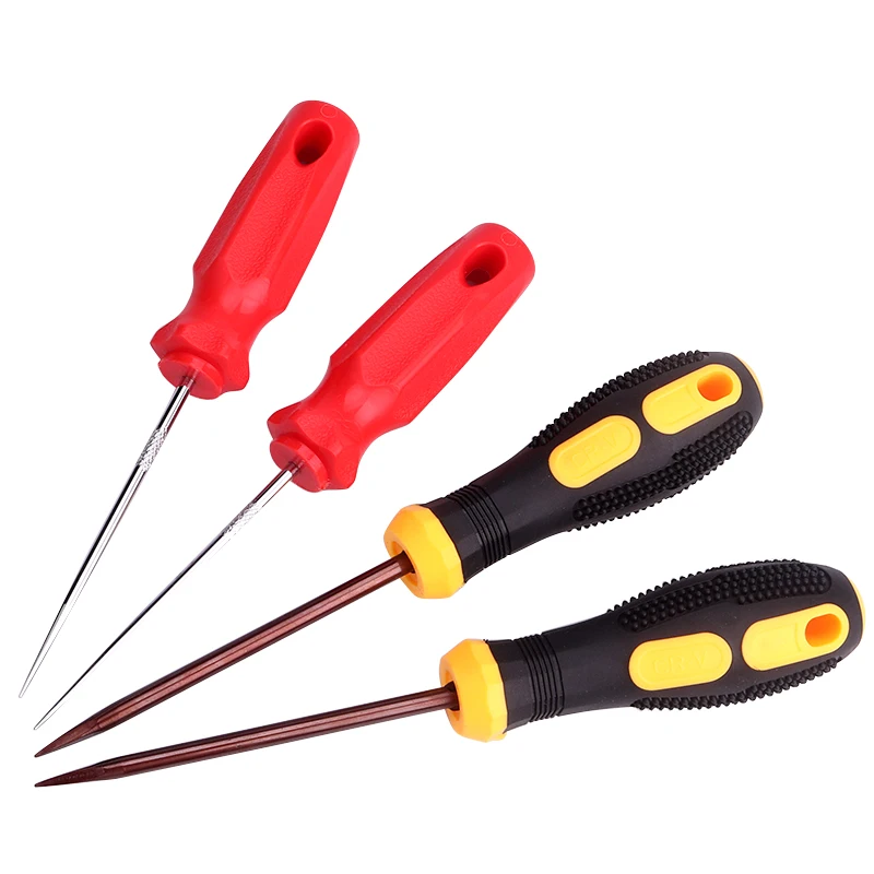 Solid Awl all steel awl stainless steel sharp hook piercing shoe repair straight cone old fashioned piercing sharp cone DIY ream