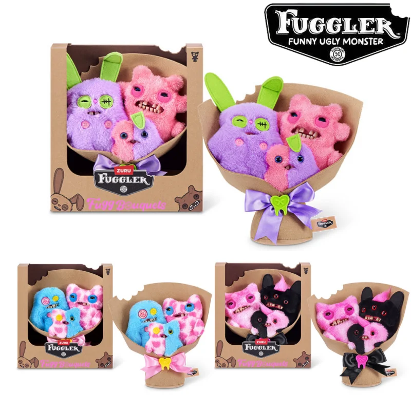 

Оригинальный набор кукол-монстров Zuru Fuggler Bouquets Series: забавные, уродливые, милые плюшевые куклы, коллекционная игрушка, подарок на день рождения для девочки