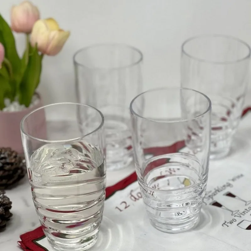 

20oz 4Pcs Swirl Acrylic Hi Ball Glasses Plastic Cocktail Tumblers Water Cups Reusable Party Bar Home
