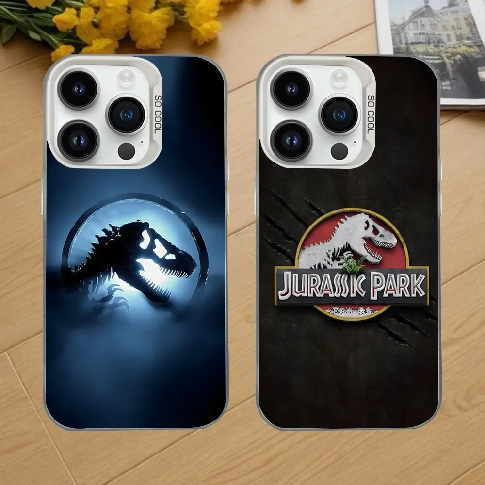 

J-Jurassic Park Dinosaur World Phone Case For iPhone 16,15,14,13,12,11,Mini,Pro,SE,MAX White Matte Shockproof Cover