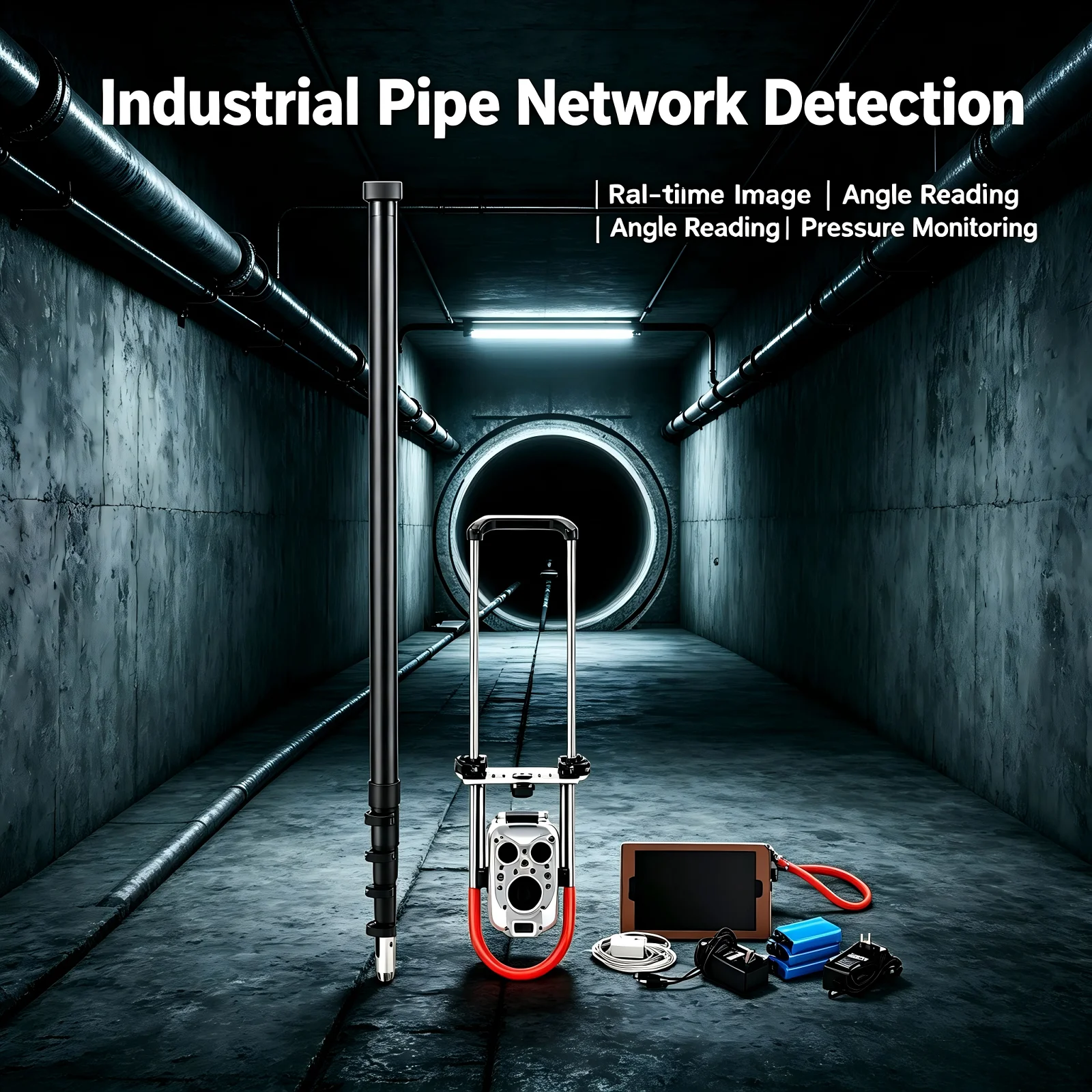 HD 36 Times Opctical Zoom Telescopic Pole Inspection Camera Periscope for Sewerage and Water Pipe Inspection 80M Laser Ranging