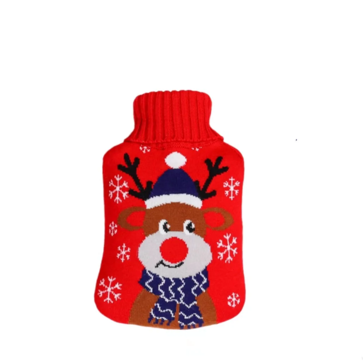Warm Paste Pads Christmas Hot Water Bottle Cartoon Themed Warm Hand Warmer Knitted Thick Cute Must-Have Autumn Winter Navidad