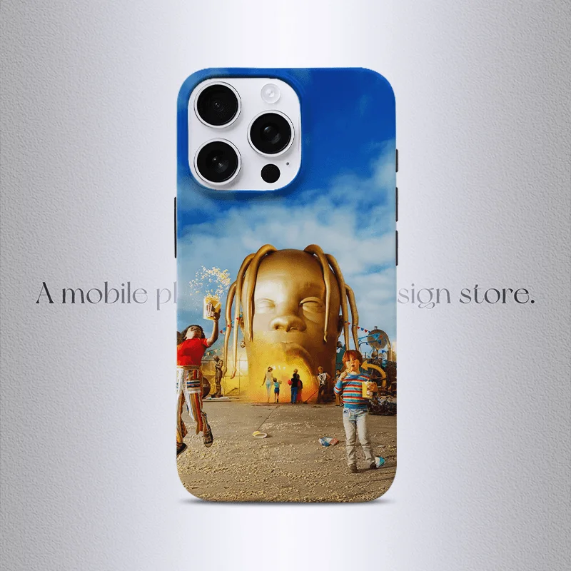 5% TINT ترافيس سكوت ألبومات الموسيقى جراب هاتف آيفون 16 15 14 13 12 11 X XS XR 8 Pro Max Plus غطاء خلفي فاخر مزدوج الطبقة #2