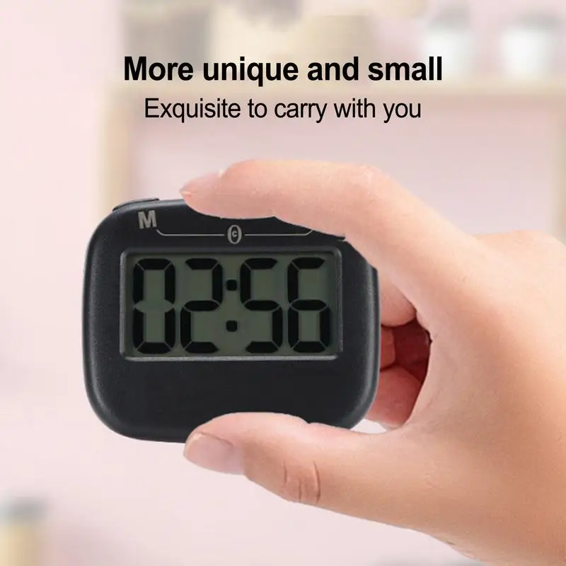 Kitchen Timer Digital LCD Food Timer Magnetic Countdown Time Reminder Multi-functional Management Tool for Kitchen Baking Study