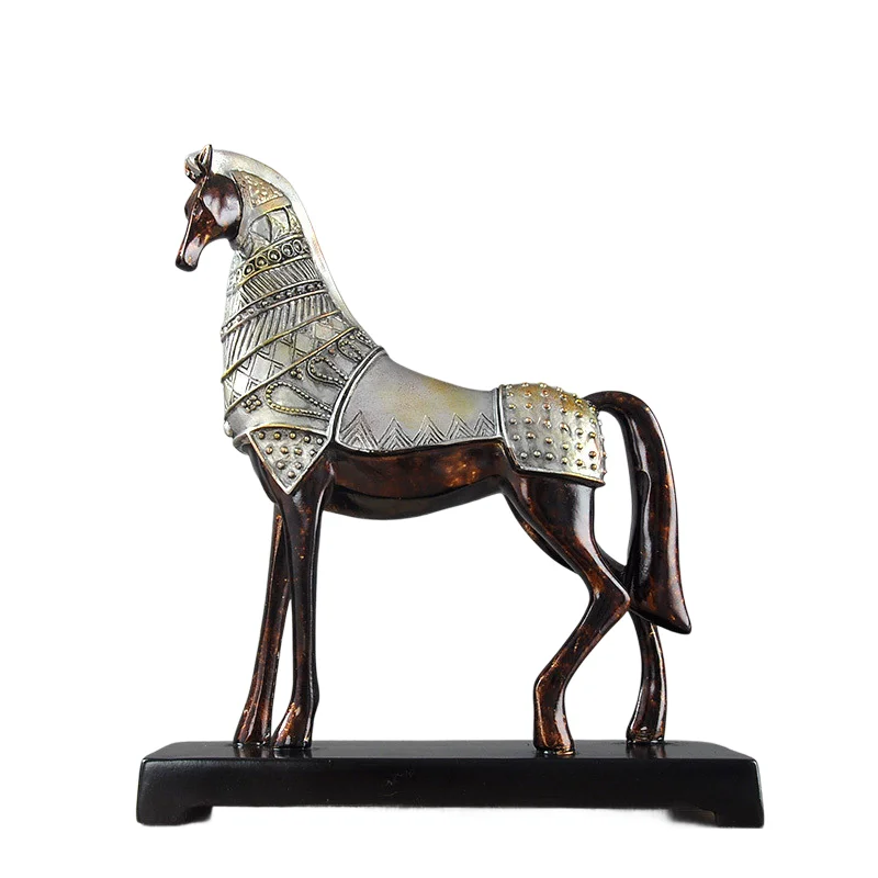 

Ретро-арт, украшение в виде лошади, ремесленный орнамент, светлый, роскошный, элитный, для гостиной, ТВ-шкафа, украшение для винного шкафа - успех