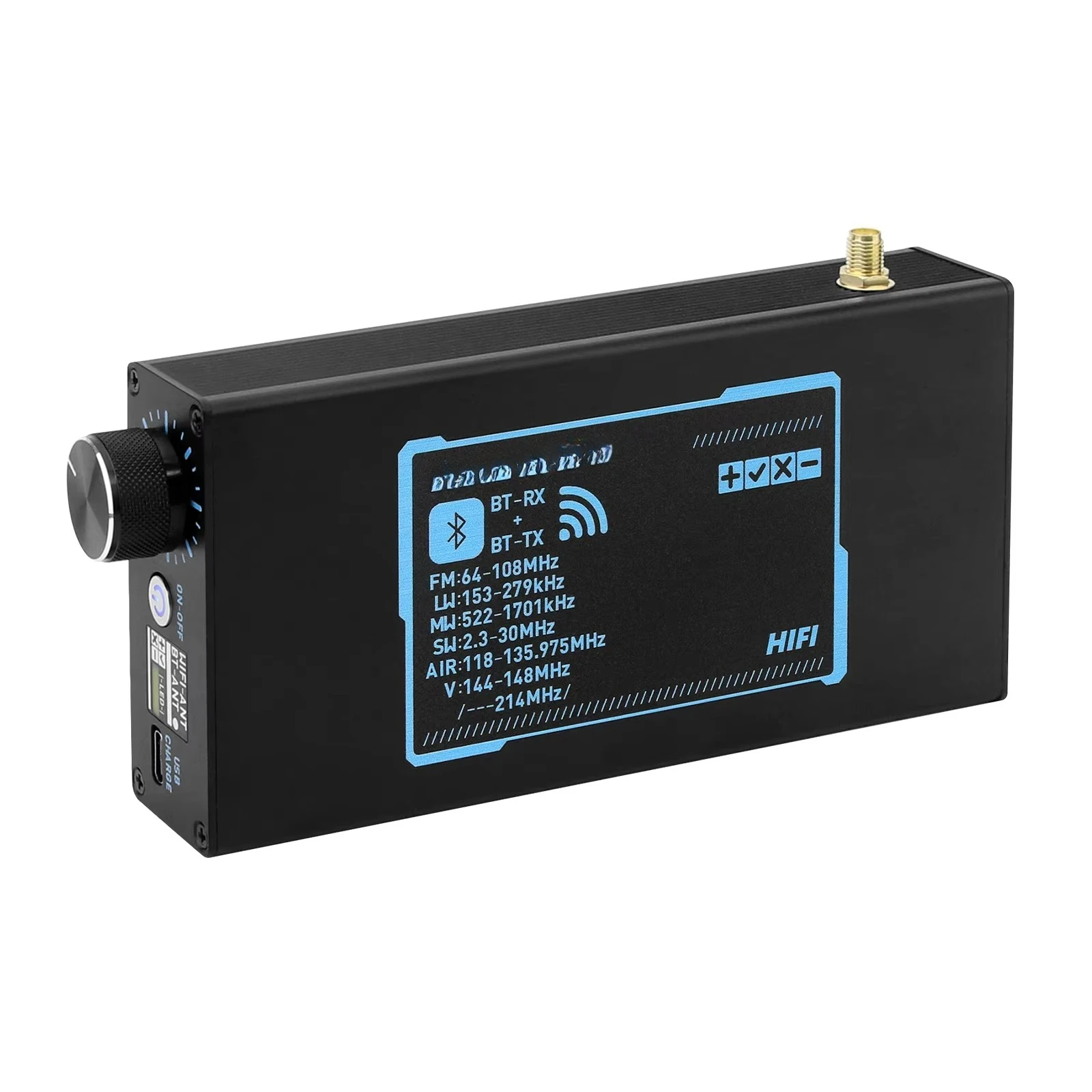 HamGeek ATS25 ULTRA FM SW SSB MW LW AIR SDR Receiver Aviation Band Receiver Supports BT WiFi with 4-inch Touch Screen