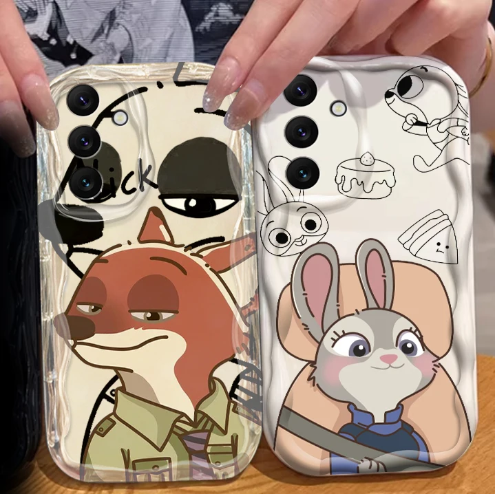 

Zootopia Disney Cute Lovers For Samsung A55 A54 A53 A52 A35 A34 A33 A32 A25 A24 A23 A22 A21S A15 A13 A14 5G Wave Oil Cover