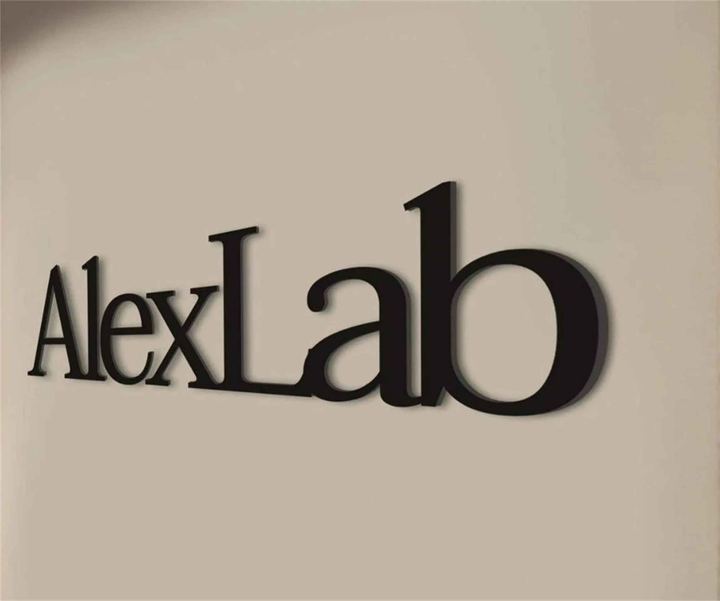 Custom 3D Acrylic Beauty Salon Wall Sign Business Logo Shop Office Wall Logo