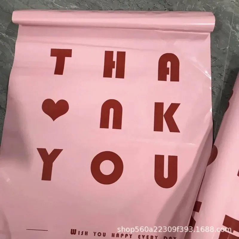 10/20/30Pcs INS Cute Pink Letter Self-adhesive Express Bag Online Shop Women Clothes Packaging Thick Waterproof Shipping Mailers