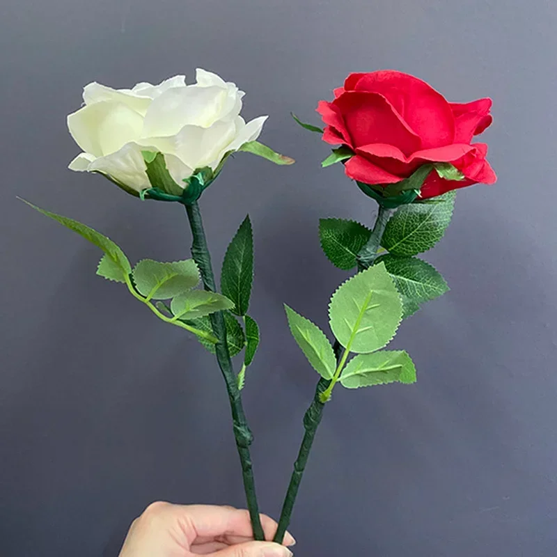 

1Pcs Smoking Rose With 10pcs Smoke Refills Magic Tricks Show Charging Version Stage Party Props Appearing From A Rose