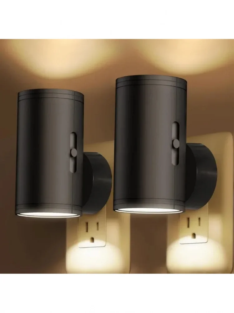 Cilindrisch LED-nachtlampje Plug-in moderne wandlamp Sensor Verstelbare helderheid Dimbare nachtverlichting voor hal Slaapkamer - afbeelding 2