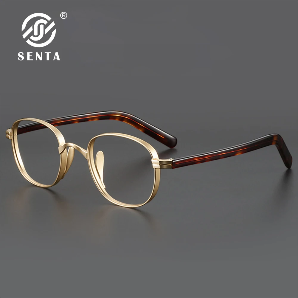 

Pure Titanium Frame Japanese Glasses Men Photochromic Lenses Anti Blue Light Eyeglass Frames for High Prescription Vintage Bezel