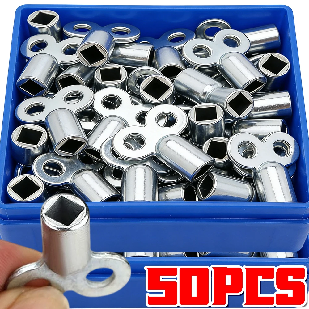 

1-50x Radiator Exhaust Valve Key Switch Air Vent Water Tap Faucet Plumbing Heating Valves Bleed Key Standard Square Socket