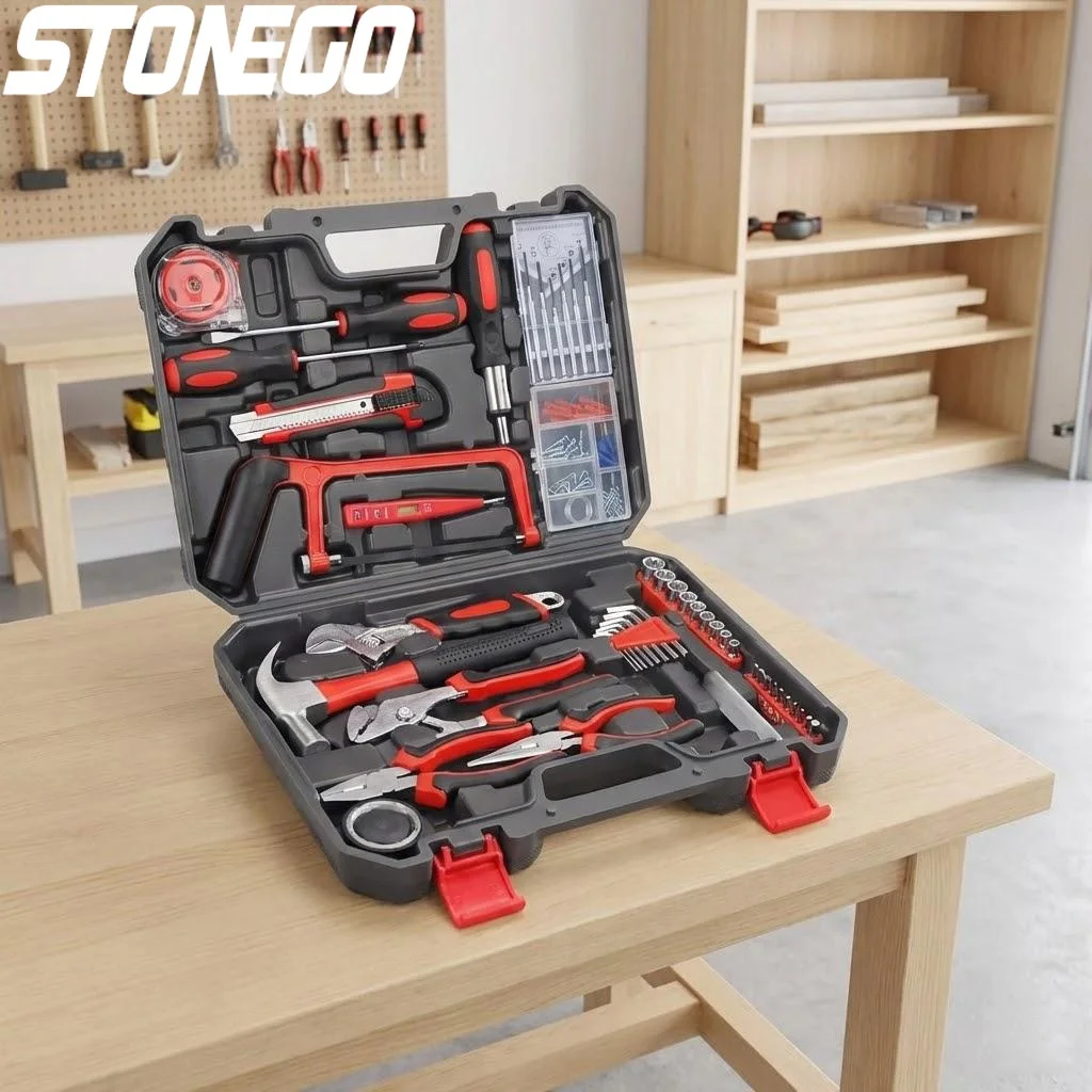 

19 43 108pcs Hand Tool Kit Set Home Improvement DIY Tools Saw Screwdriver Hammer Tape Wrench Pliers