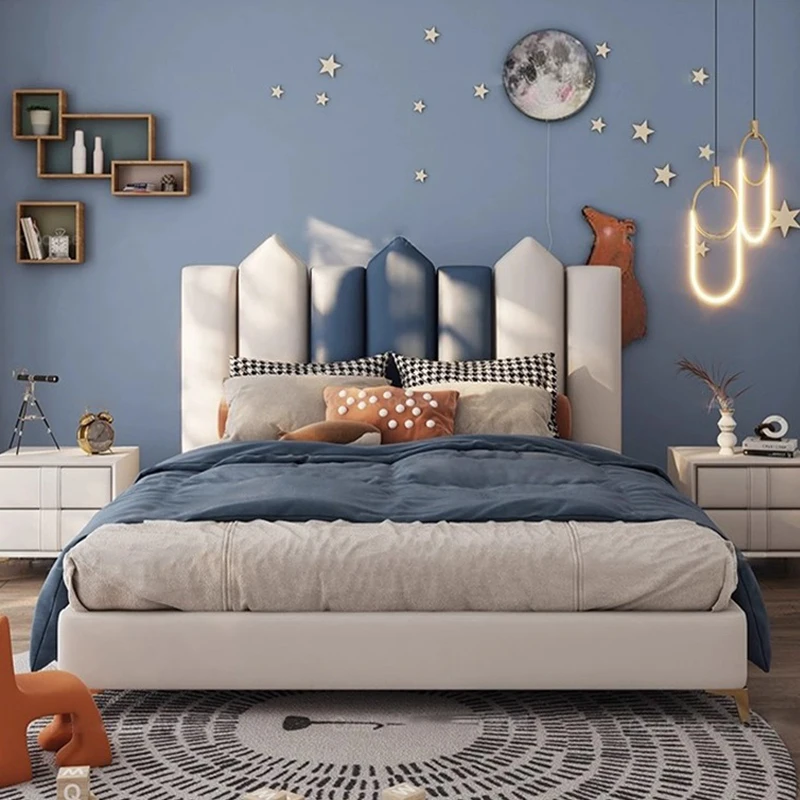 

White Luxury Kids Beds Decoration Safety Normal Custom Wooden Kids Beds Single Modern Design Lettino Per Bambini Furniture Home