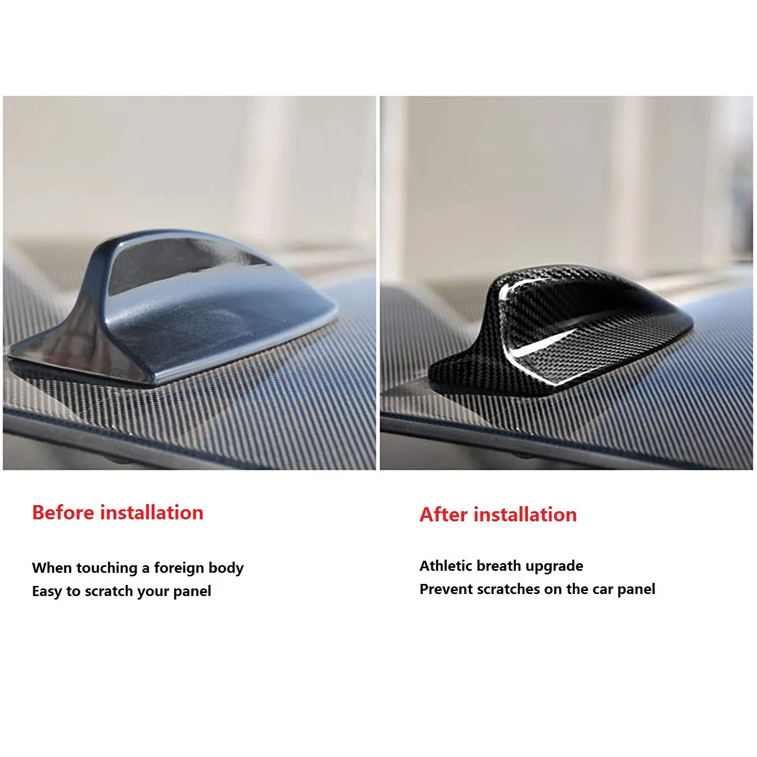 【AC77 Top !! 】For 3 Series E90 E92 X1 X5 X3 X6 Car Antenna Shark Fin Cover Trim Carbon Fiber Style ABS Accessories