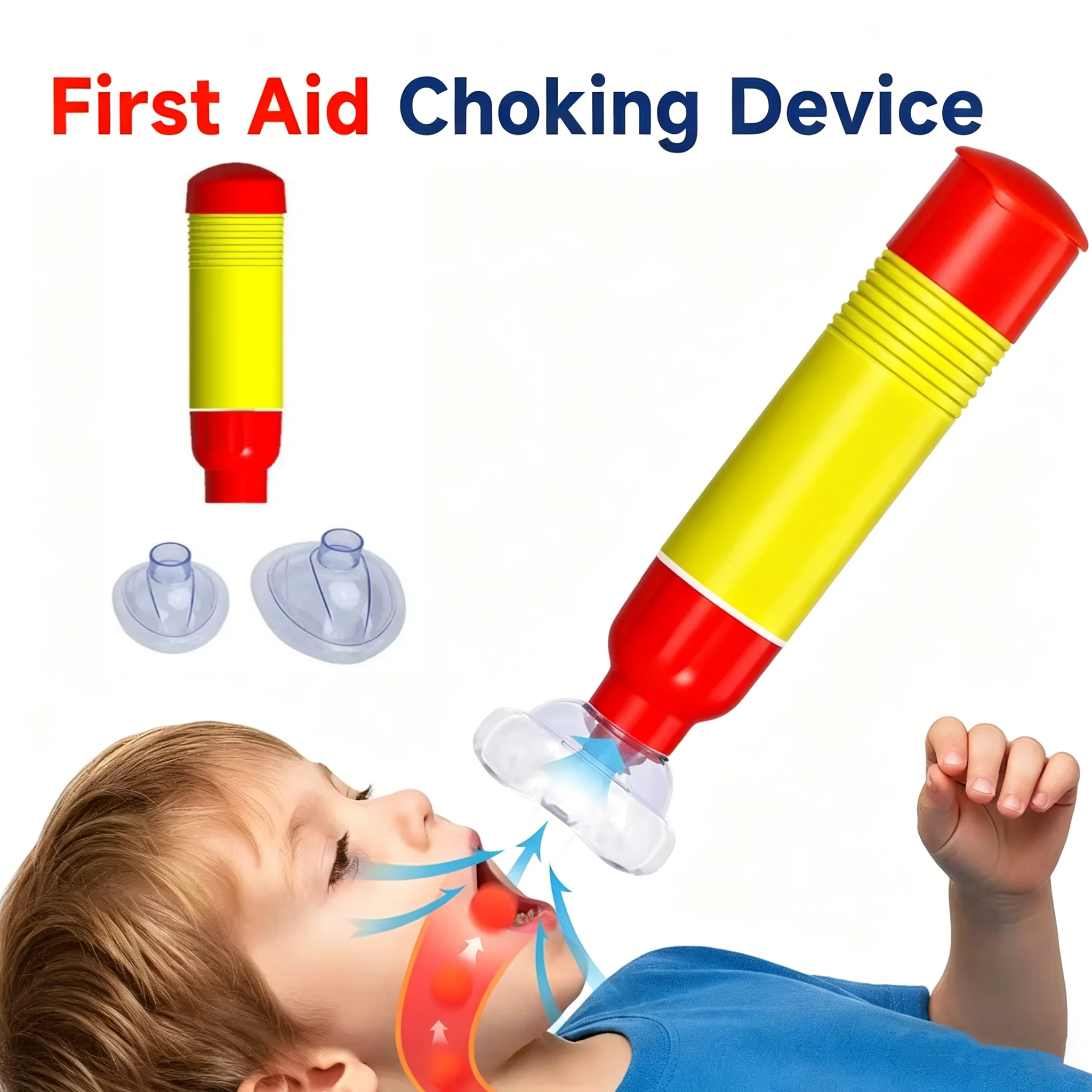 Anti-Choking Device Emergency Rescue Kit CPR Certified Airway Mask for Adult & Child Heimlich Maneuver First Aid Home Safety