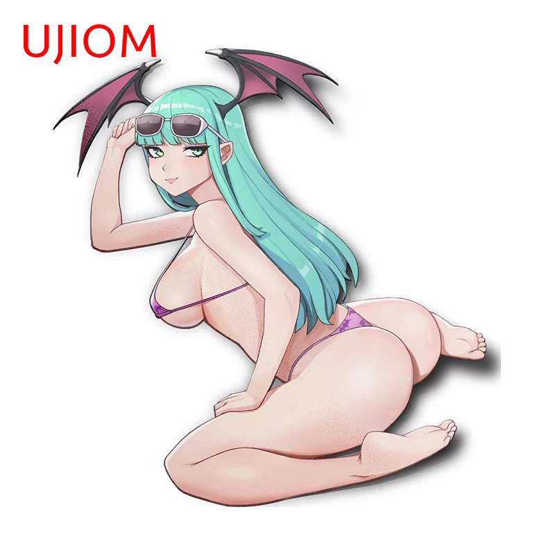 UJIOM seductor Morrigan Aensland pegatina de pared Peeker exquisito Waifu Graffiti calcomanía impermeable vinilo fondos de pantalla decoración