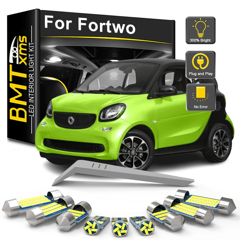 BMTxms LED Interior Light Bulb Kit For Smart Fortwo 450 451 453 2004-2010 2011 2012 2013 2014 2015 2016 2017 2018 2019 2020 2021