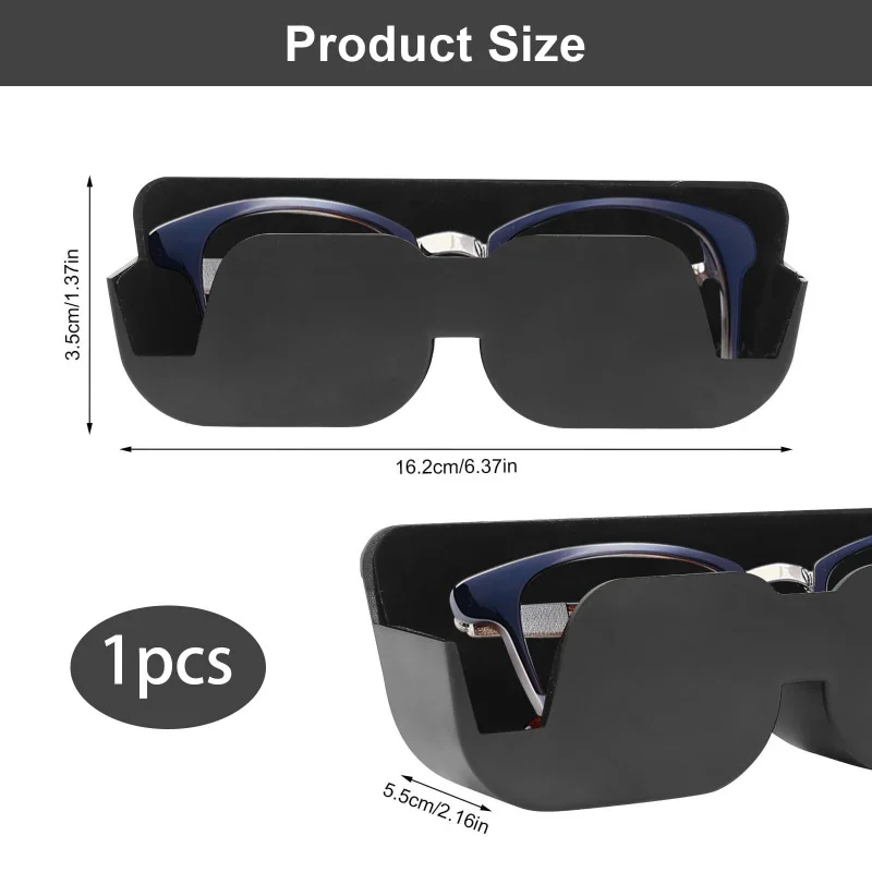 Porta occhiali da sole per auto Scatola portaoggetti per occhiali da sole alla moda multifunzione in plastica Portaoggetti per occhiali autoadesivo in feltro Interni auto