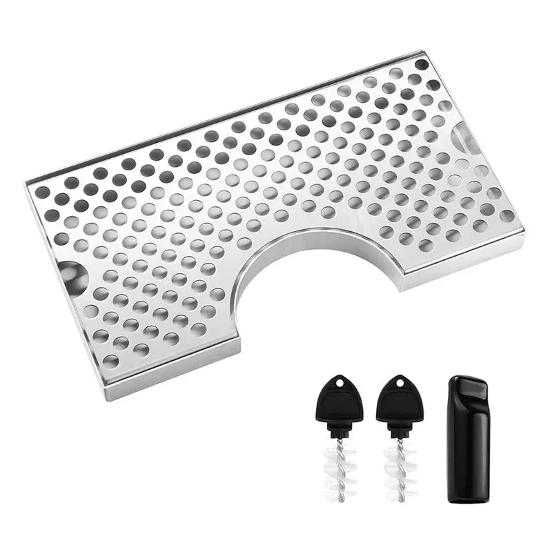 J1UL1N Beer Drip Tray For Kegerator, Stainless Steel Kegerator Drip Tray Beer Drip Tray For Beer Tap Cutout Kegerator