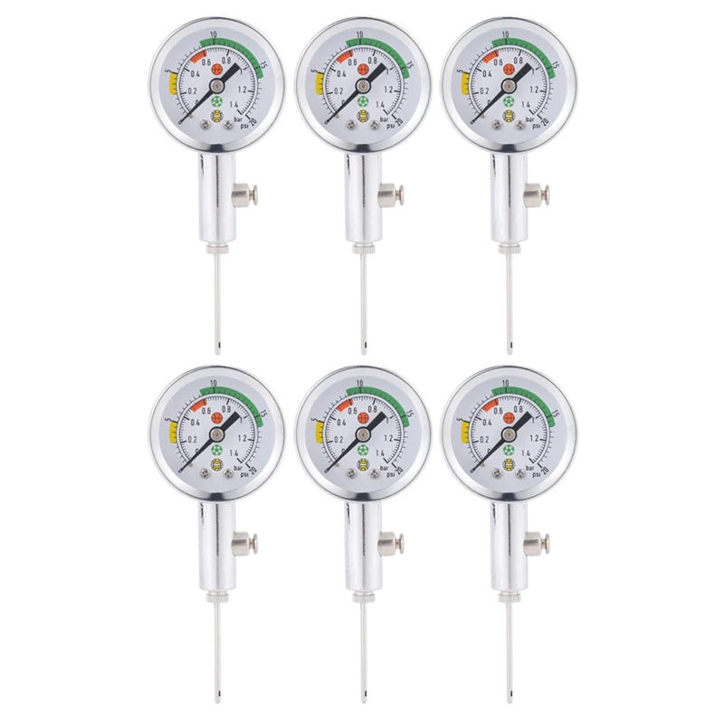 6X Ball Pressure Gauge Ball Pressure Measuring Tool Basketball Football Volleyball Barometer