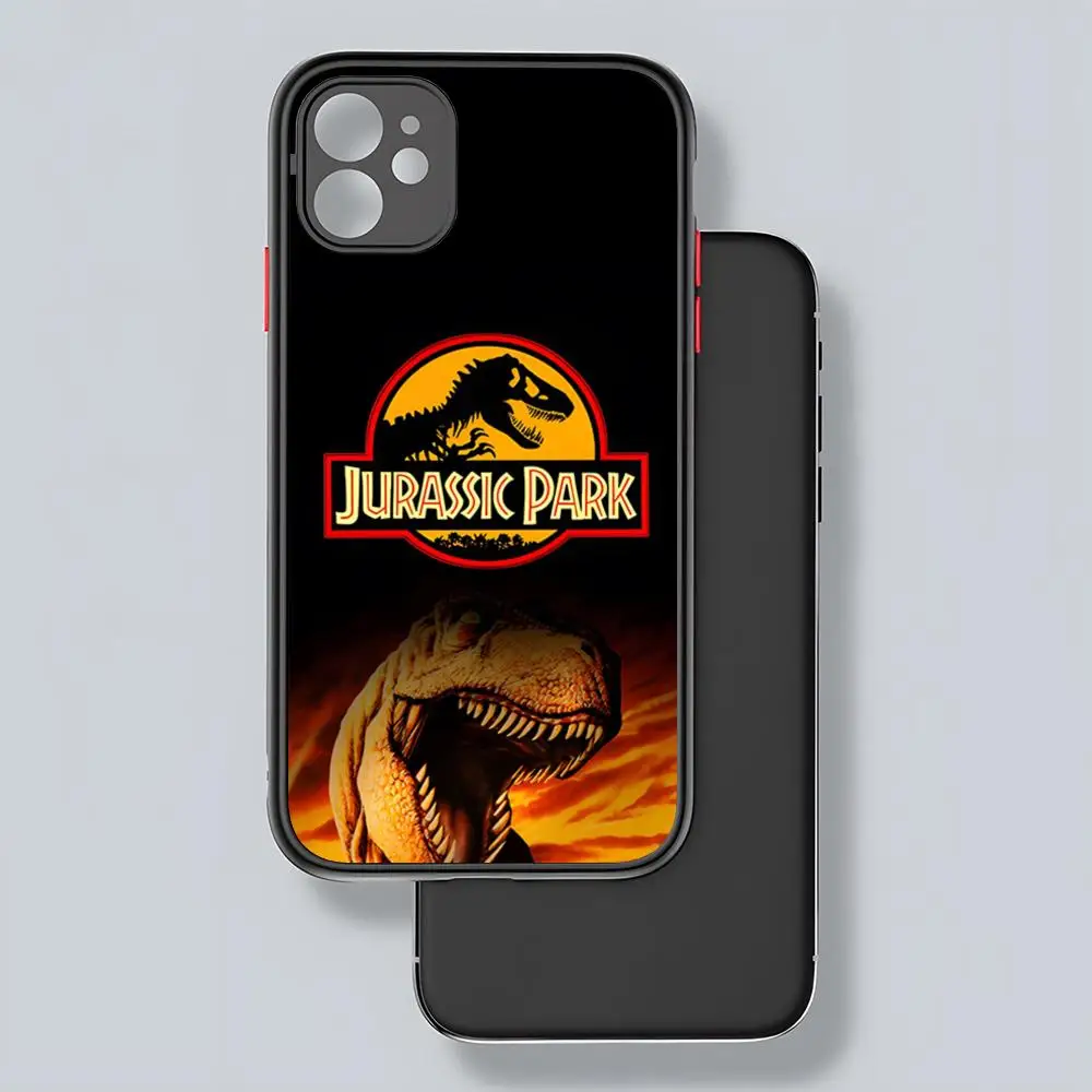 J-Jurassic Park Dinosaur World Phone Case Potdemiel Matte Transparent For 16 15 IPhone 12 11 13 Pro Max X XR 8 Plus Back Cover