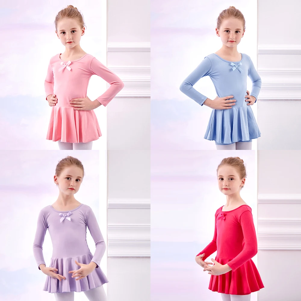 Long Sleeve Leotards for Girls Toddler Kids Dance Ballet Gymnastic Bodysuit Outfit Leotard