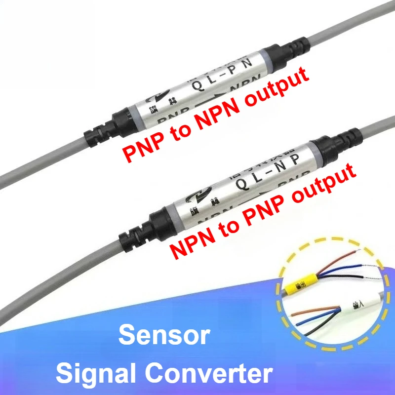 1pc Connector Sensor high level low level converter PLC signal PNP to NPN proximity photoelectric switch NPN to PNP
