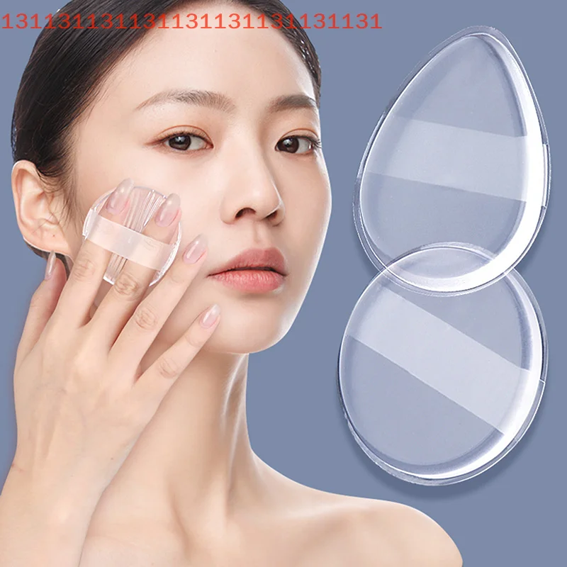 พัฟแต่งหน้าเนื้อนุ่มแบบวงกลม รูปทรงหยดน้ำ โปร่งใส สำหรับรองพื้น บีบีครีม ไม่ดูดซับแป้ง เครื่องมือแต่งหน้า