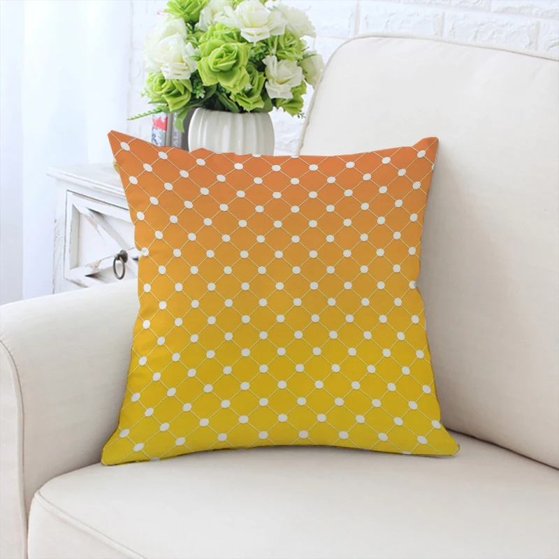 Polka Dots pillowcase double-sided printed sofa cushion cover, home headboard backrest cover chair waist cushion cover 45x45cm